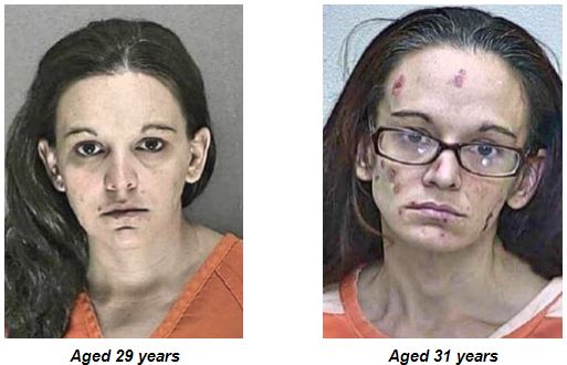 Photo of a woman in which she appears before and after start consuming heroin