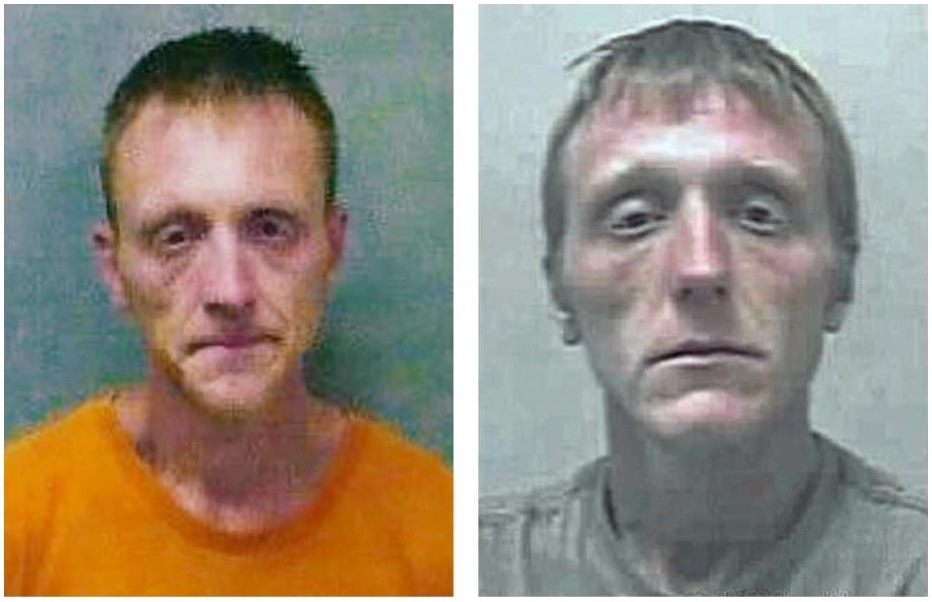 Photo that shows to Jason Composite before and after he start to be addict to meth